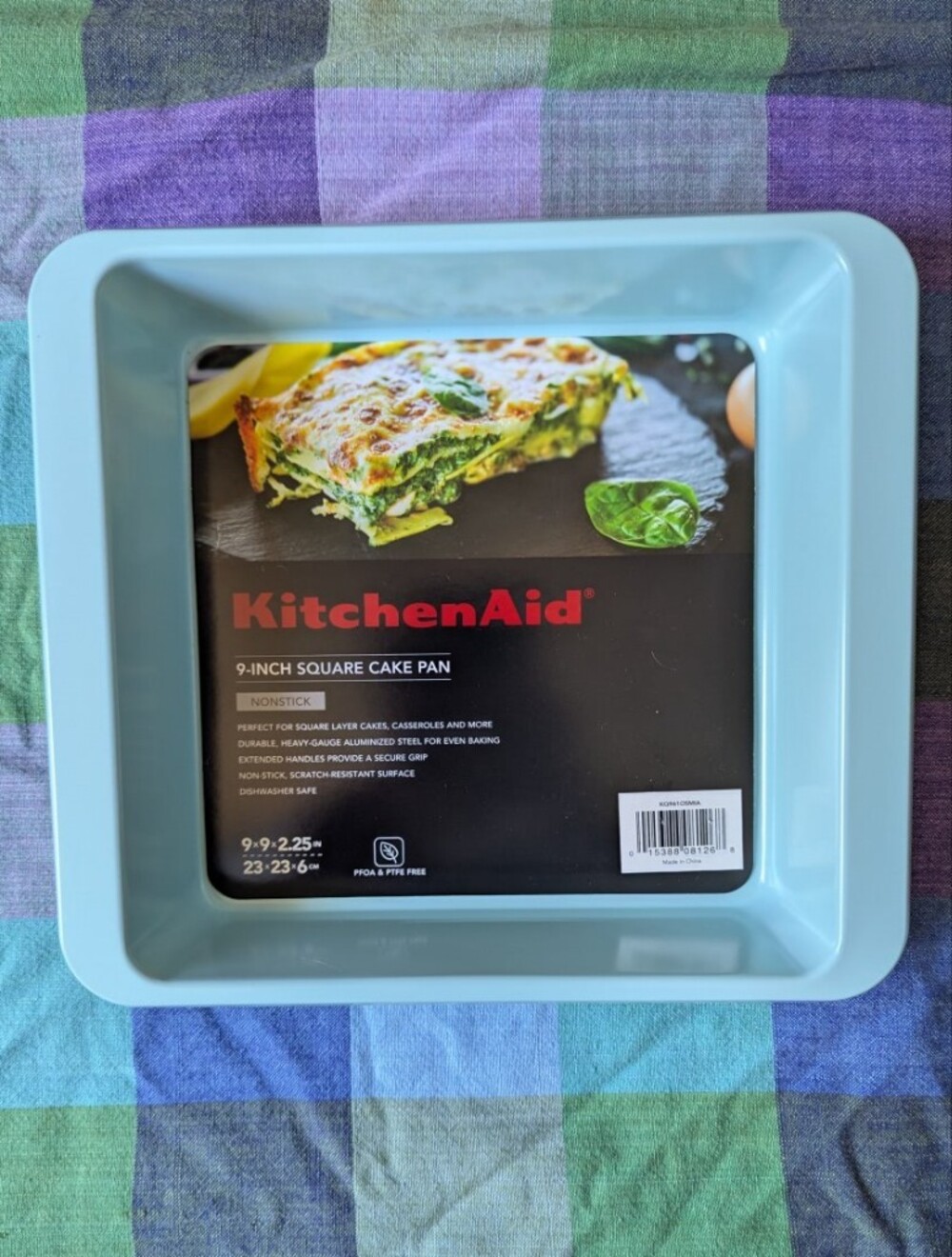 Brand New KitchenAid Light Blue 9-Inch Square Nonstick Cake Pan Easy Release